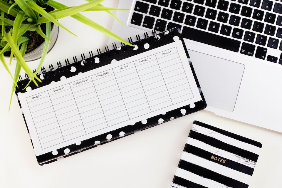 weekplanner en notitieboekje